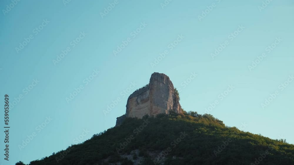 mountain in a general view in the rays of sunset. mountain and forest in the general plan in the rays of sunset mountain in a general view in the rays of sunset. mountain and forest in the general plan in the rays of sunset