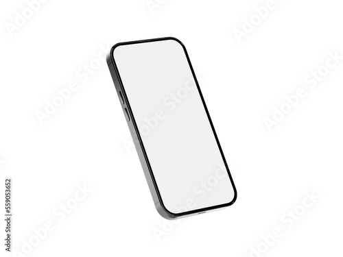 Realistic models smartphone with transparent screens. Smartphone mockup collection. Device front view. 3D mobile phone with shadow on transparent background