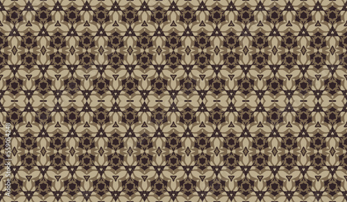 Abstract seamless patterns, geometric patterns, and batik patterns are designed for use in interior, wallpaper, fabric, curtain, carpet, clothing, Batik, satin, background, and Embroidery style. © Charisia