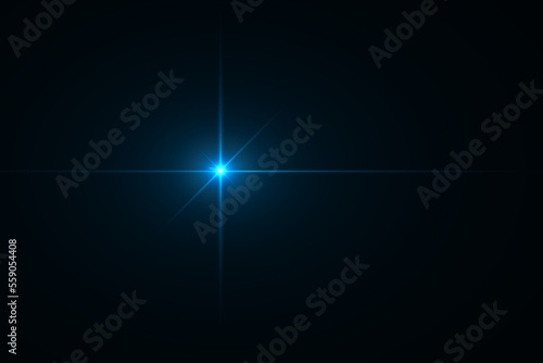 Lens flare effect on black background