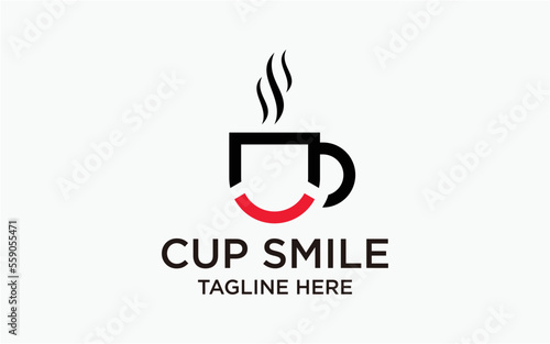 LOGO DESIGN CUP AND SMILE COMBINED