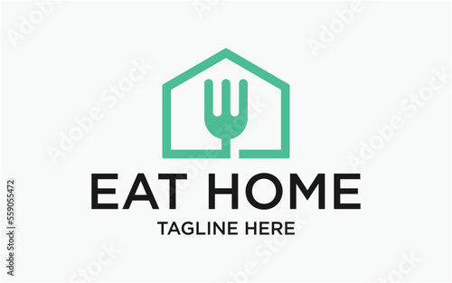 LOGO DESIGN EAT AND HOME COMBINED