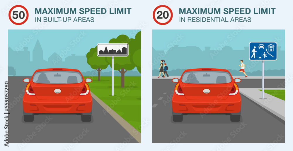 Fotografie Safe car driving tips and traffic regulation rules
