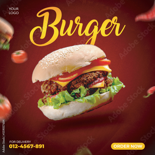 Beautiful food design templates can make food, burgers, pizza and more