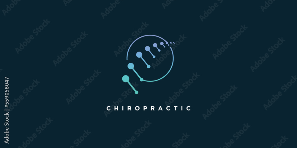 Chiropractic logo design with simple and creative concept Chiropractic logo design with simple and creative concept