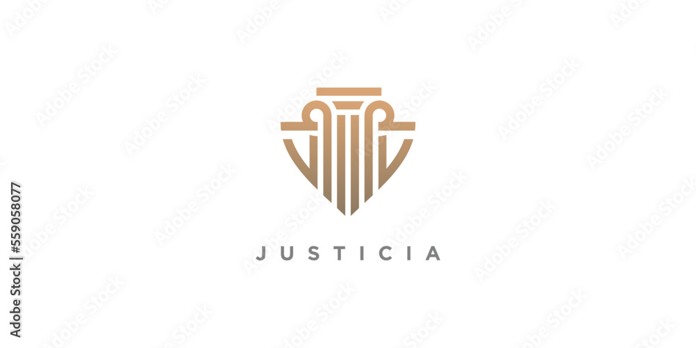 Justice logo design with modern abstract concept Justice logo design with modern abstract concept