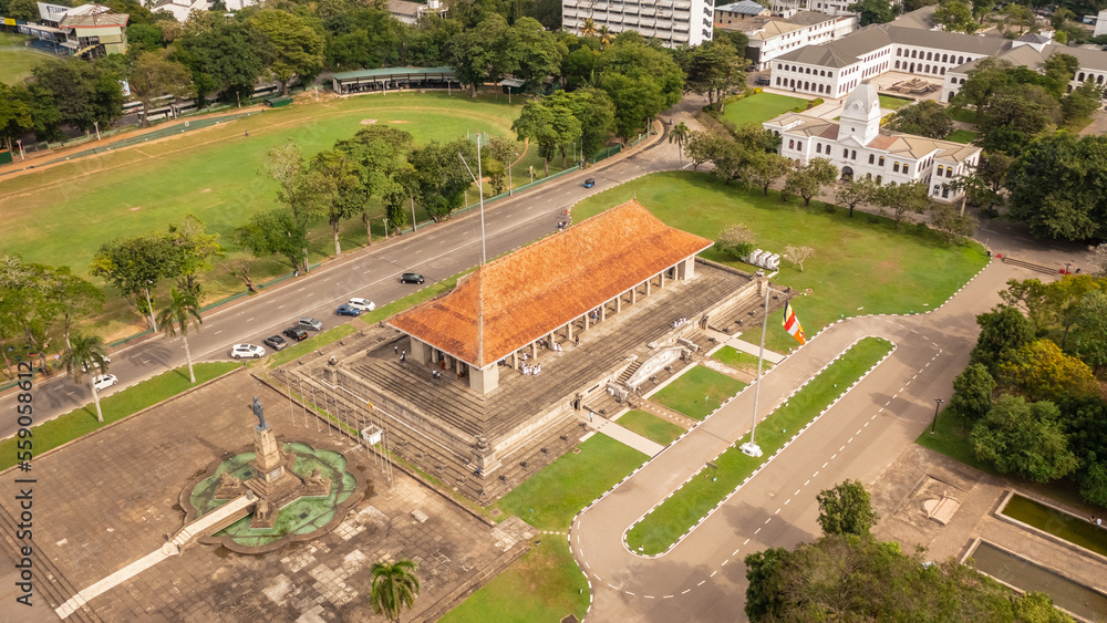 Aerial view of Independence Square in Colombo