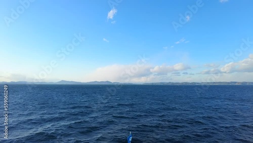 瀬戸内海を進む船からの景色 photo
