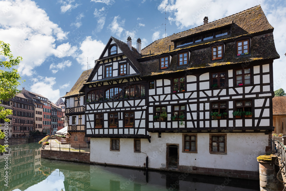 houses by the river in Strasbourg France houses by the river in Strasbourg France