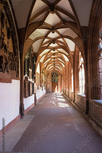 Corridor with Sunlight in Basel Minster Cathedral