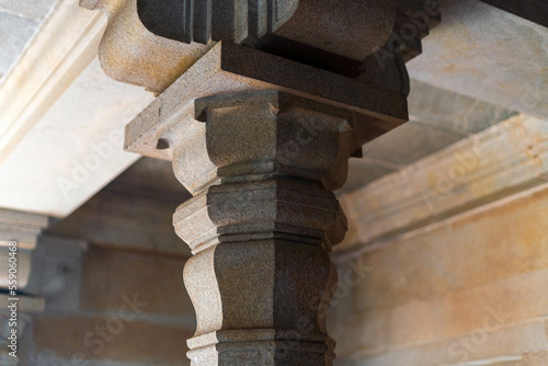 Temple pillers of Adhikeshava temple in Kaginele at Karnataka photo