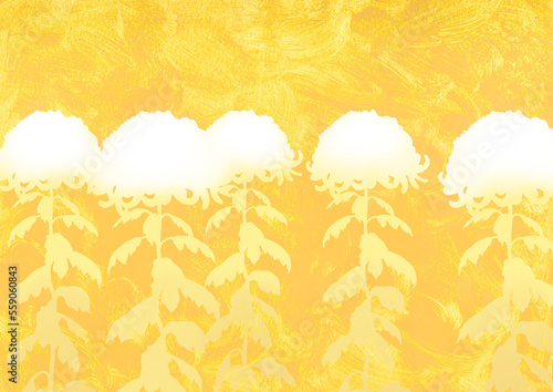 chrysanthemum flowers watercolor illustration 