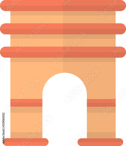 Triumphal arch illustration in minimal style photo