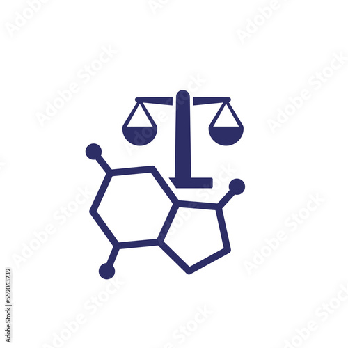 hormonal balance icon on white