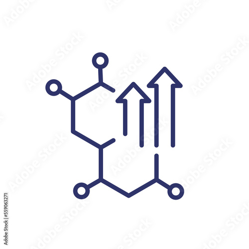 hormone boost line icon on white