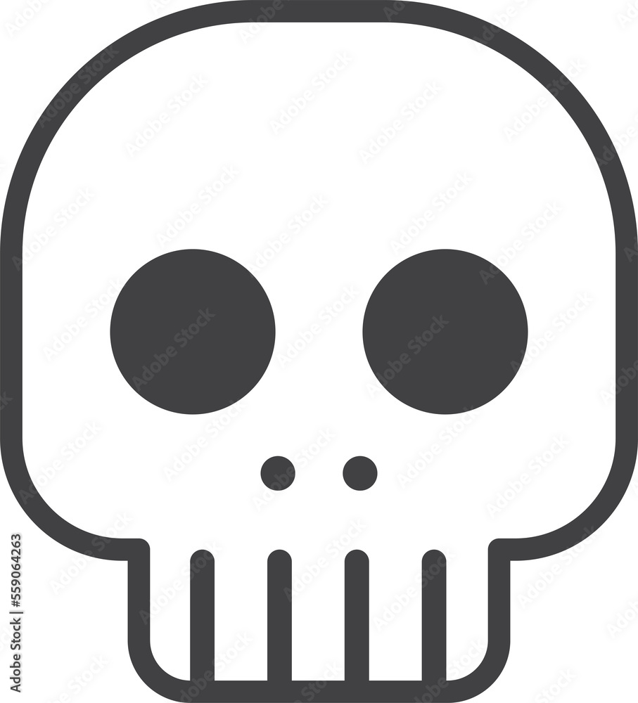 cute ghost and skull illustration in minimal style cute ghost and skull illustration in minimal style