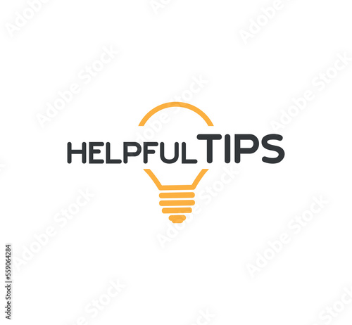 helpful tips sign on white background	