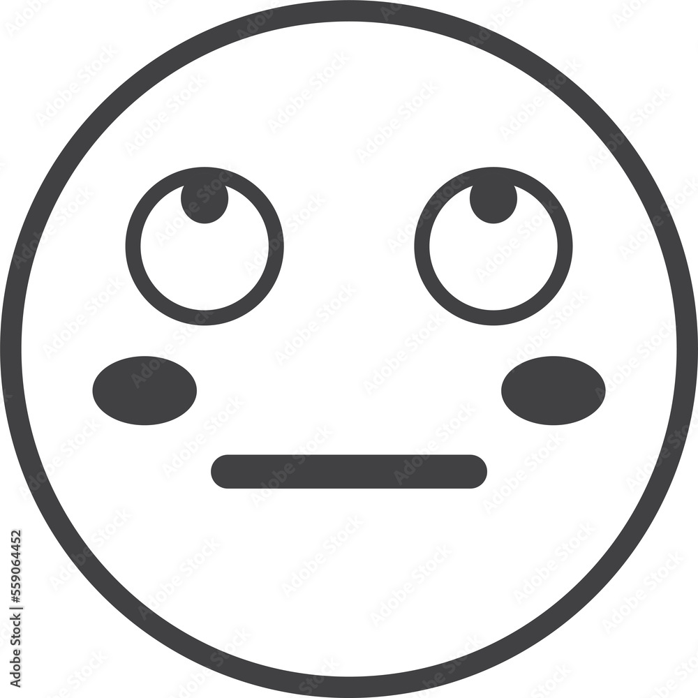 confused face emoji illustration in minimal style confused face emoji illustration in minimal style