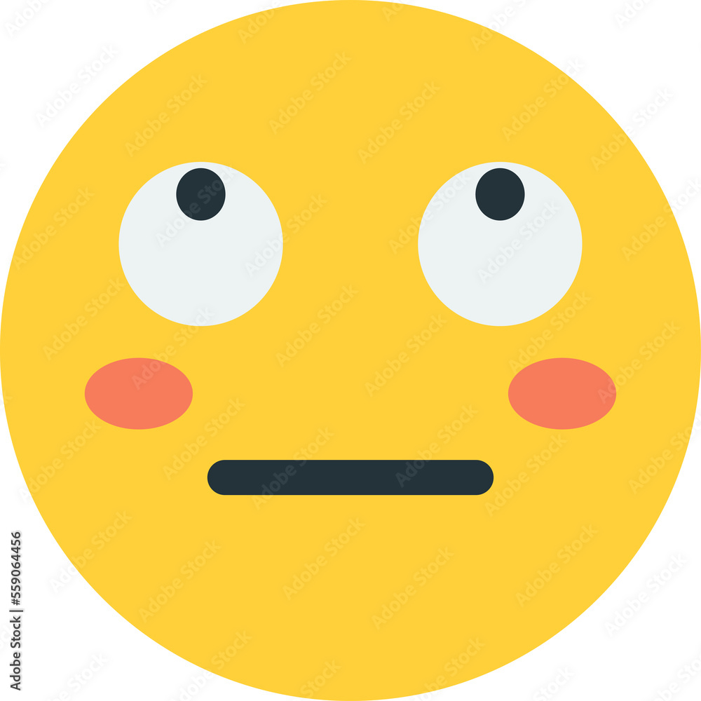 confused face emoji illustration in minimal style confused face emoji illustration in minimal style