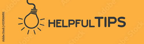 helpful tips sign on white background	