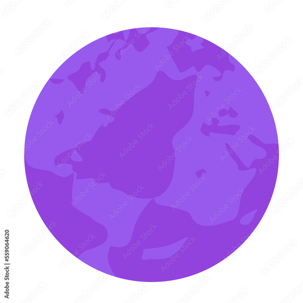 earth purple illustration isolated on transparent background earth purple illustration isolated on transparent background