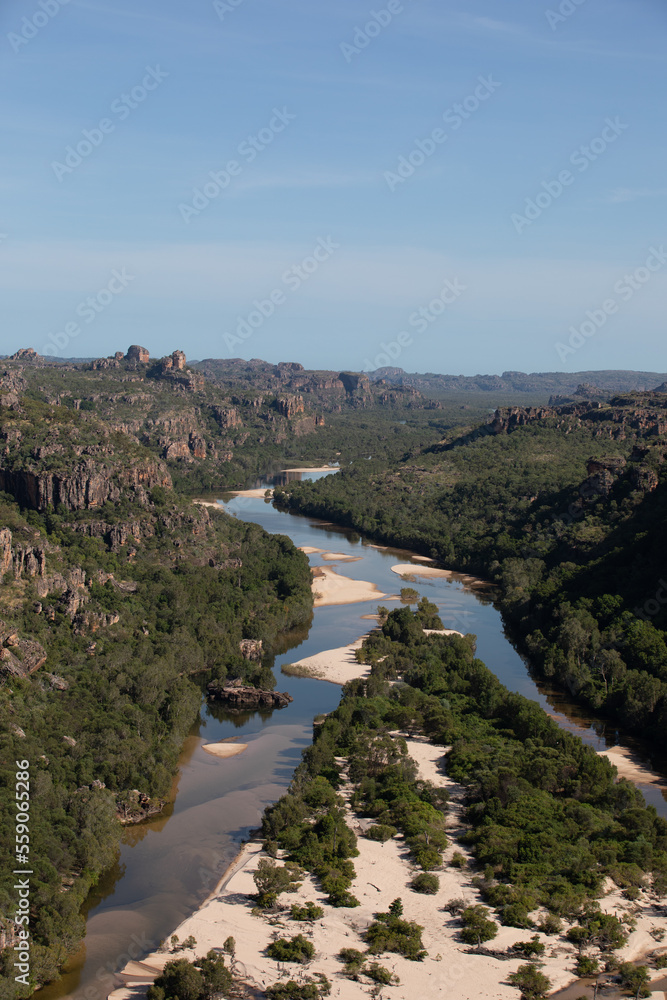 Kakadu National Park, Northern Territory, Australia. Aerial view of Arnham land and the east Alligator river.