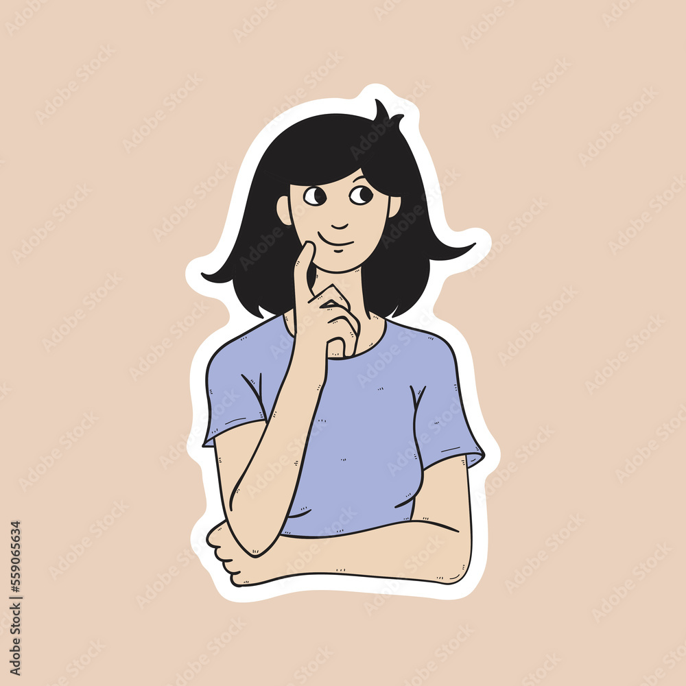 woman who is thinking about anything