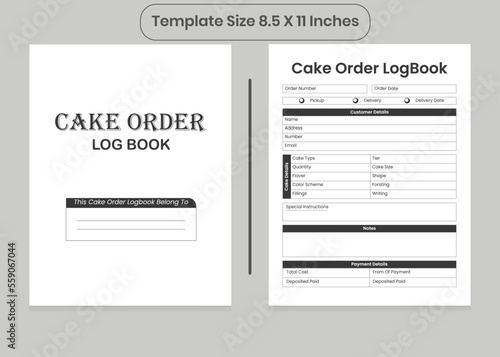 Cake Order Log Book and KDP Interior