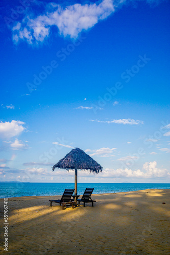 Holiday concept image with Scenery near beach and vacation view in Terengganu.
