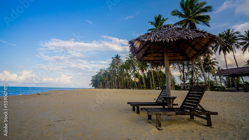 Holiday concept image with Scenery near beach  and vacation view in Terengganu.