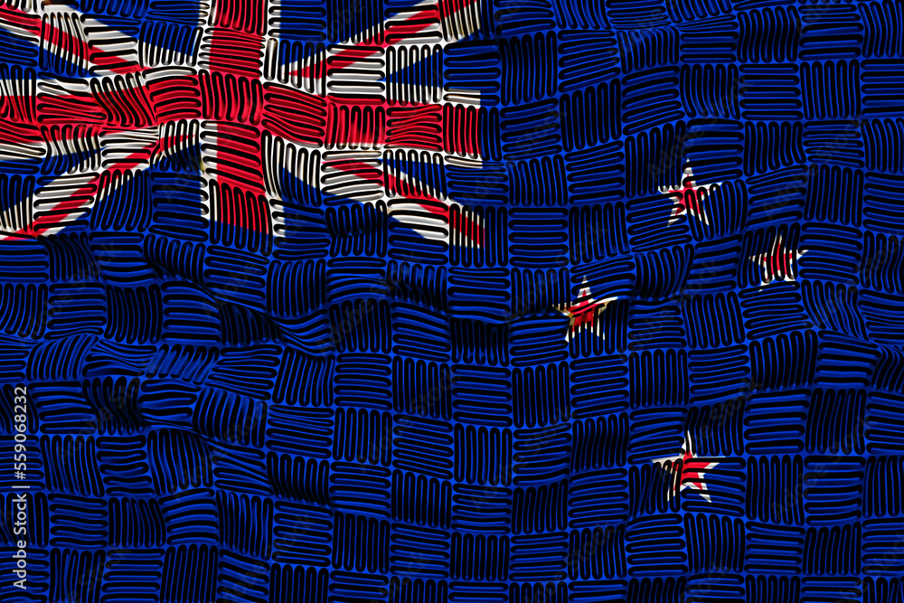 Fototapeta premium National flag of New Zealand. Background with flag ofNew Zealand.