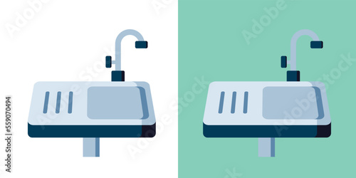 Kitchen sink icon, Sink icon, kitchen symbol, Hand basin symbol, Wash basin symbol, sink logo, set of Kitchen sink vector illustration