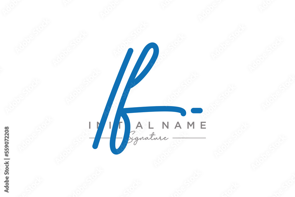 Initial IF signature logo template vector. Hand drawn Calligraphy lettering Vector illustration. Initial IF signature logo template vector. Hand drawn Calligraphy lettering Vector illustration.