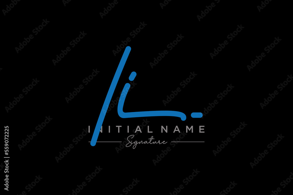 Initial II signature logo template vector. Hand drawn Calligraphy lettering Vector illustration. Initial II signature logo template vector. Hand drawn Calligraphy lettering Vector illustration.