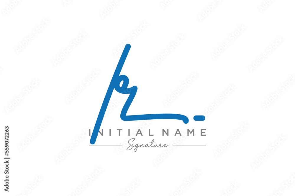 Initial IR signature logo template vector. Hand drawn Calligraphy lettering Vector illustration. Initial IR signature logo template vector. Hand drawn Calligraphy lettering Vector illustration.