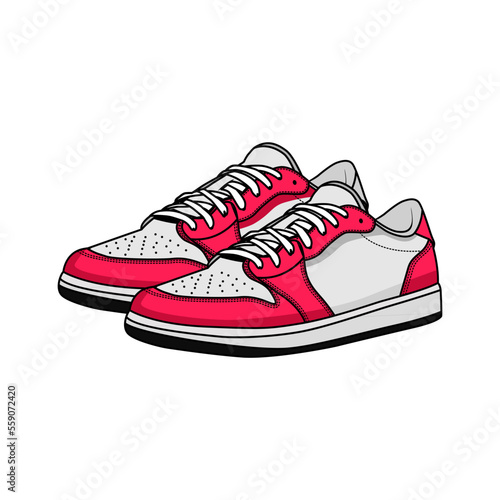 Shoes Sneaker Footwear Vector And Illustration