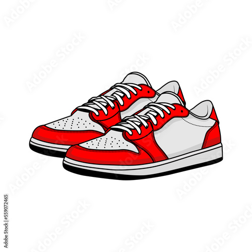 Shoes Sneaker Footwear Vector And Illustration