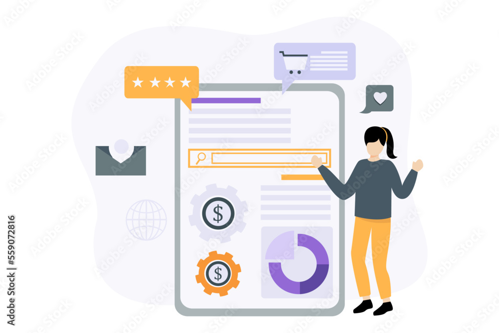 Marketing Business Flat Design Illustration Marketing Business Flat Design Illustration