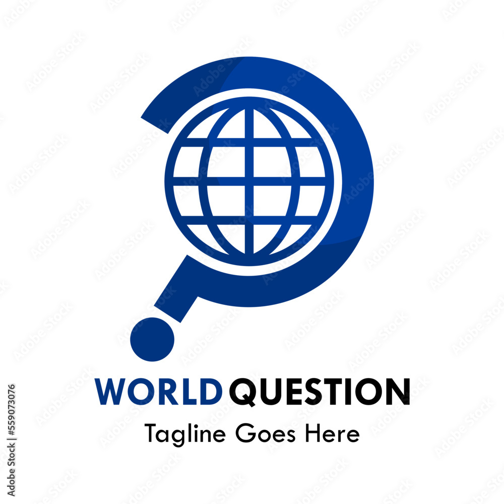 World question logo template illustration World question logo template illustration