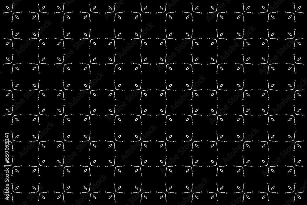 Naklejka premium Abstract seamless patterns, geometric patterns, and batik patterns are designed for use in interior, wallpaper, fabric, curtain, carpet, clothing, Batik, satin, background, and Embroidery style.