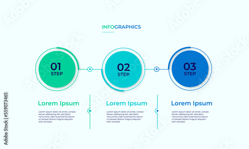 Vector infographic timeline process with arrow and 3 options or steps. Can be used for workflow diagram, info chart, web design.