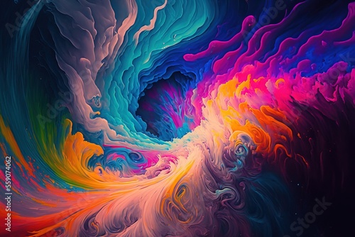Fotografia neon liquid hypnotic trippy background