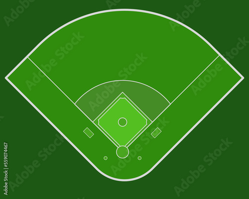 Vector illustration baseball field good for information, print, book