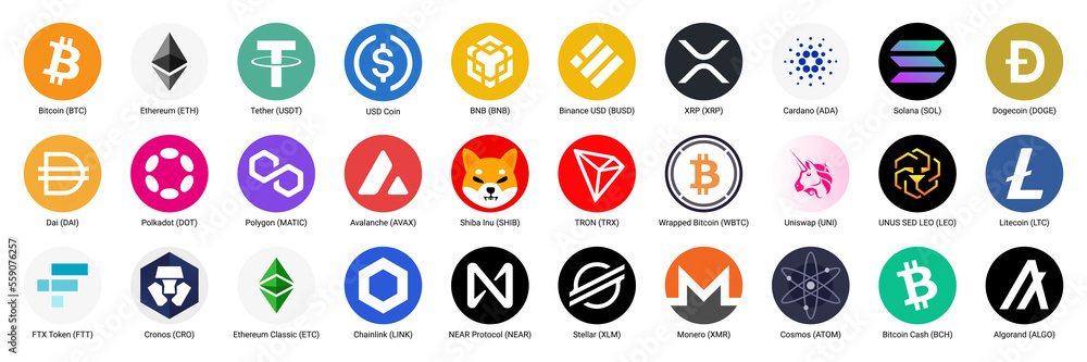 Cryptocurrency Logo Set Transparent Png Updated Version 