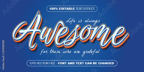 awesome 3d editable text effect