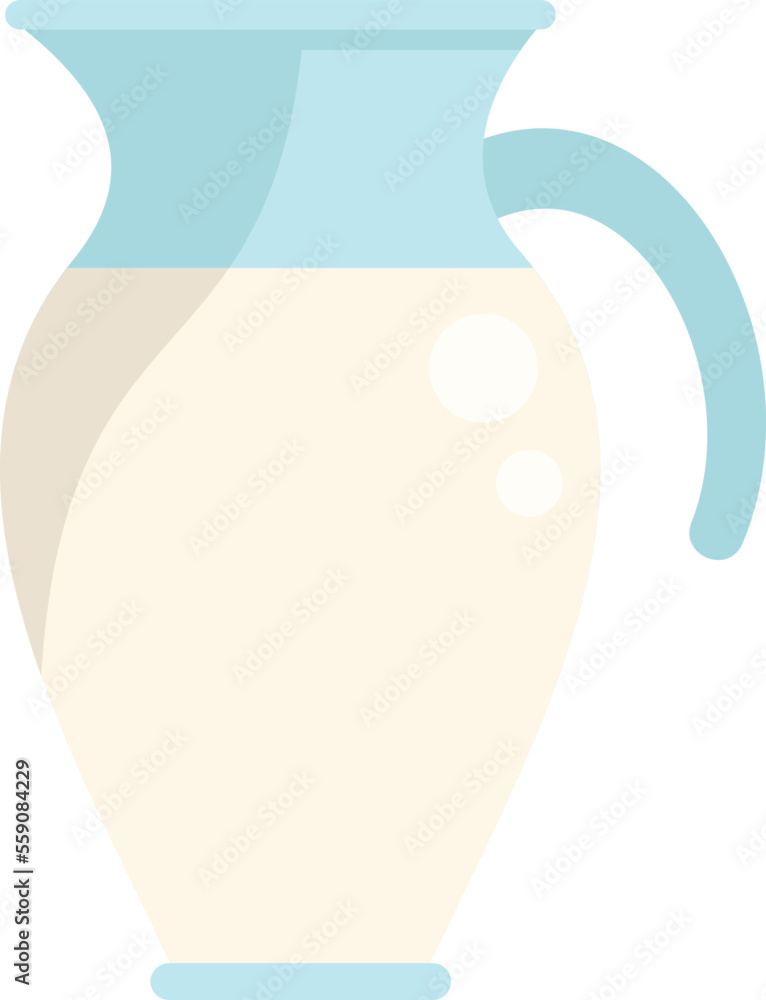 Milk jug icon flat vector. Glass dairy. Calcium liter isolated Milk jug icon flat vector. Glass dairy. Calcium liter isolated