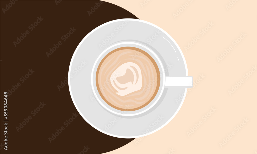 flat coffee cup illustration background flat coffee cup illustration background
