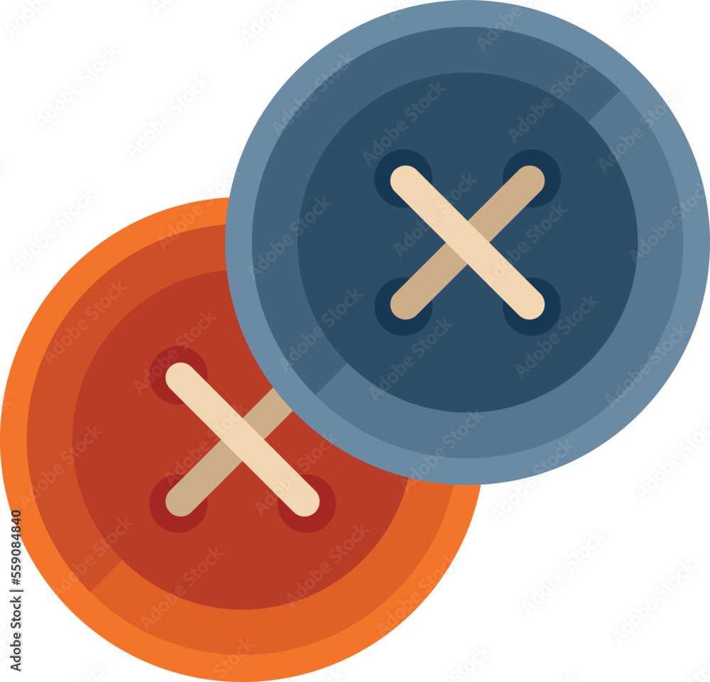 Sewing button icon flat vector. Repair tailor. Cleaning cloth isolated Sewing button icon flat vector. Repair tailor. Cleaning cloth isolated