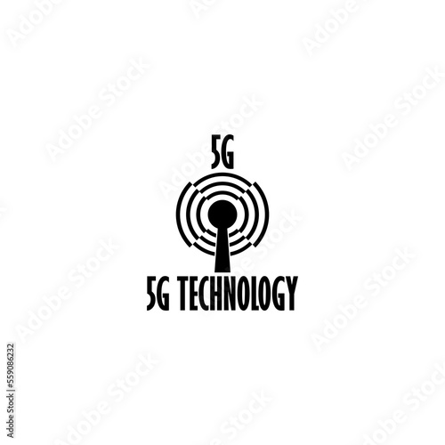 5G technology icon isolated on white background