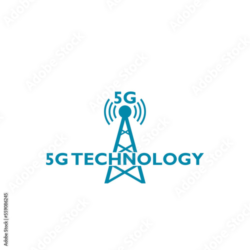 5G technology icon isolated on white background